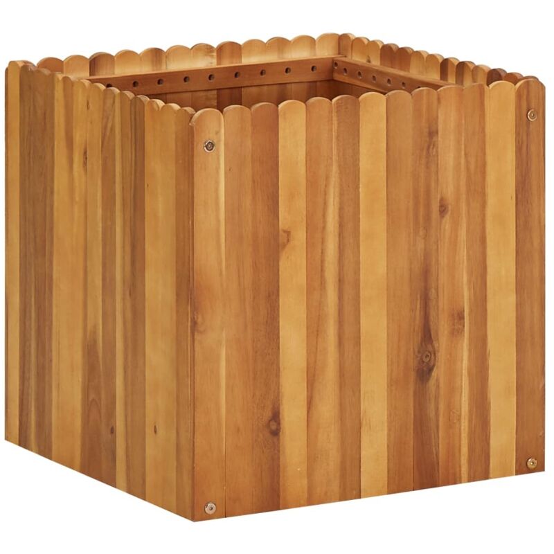 Jardinière Bois Acacia Massif 50 x 50 x 50 cm Très tendance. Jardin, Patio, Balcon - Bois