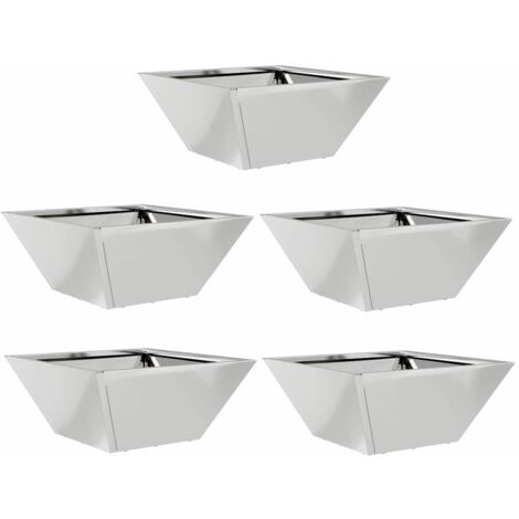 Jardinière  Cache-pot de jardin 5 pcs Argent 35 x 35 x 15 cm