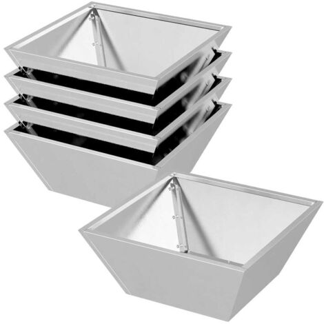 Jardinière  Cache-pot de jardin 5 pcs Argent 40 x 40 x 15 cm