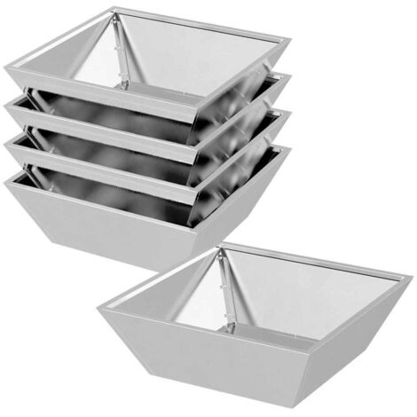 Jardinière  Cache-pot de jardin 5 pcs Argent 50 x 50 x 15 cm