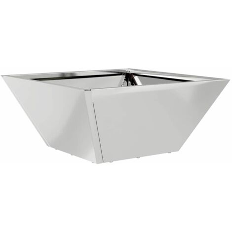 Jardinière  Cache-pot de jardin Argent 35 x 35 x 15 cm Acier galvanisé