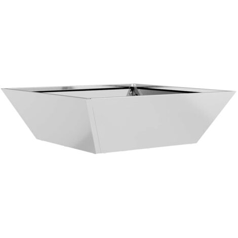Jardinière  Cache-pot de jardin Argent 50 x 50 x 15 cm Acier galvanisé