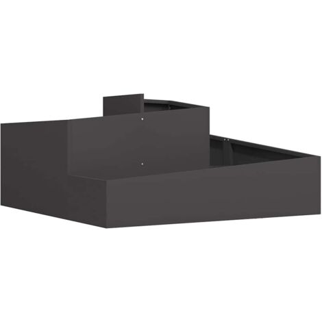 Jardinière  Cache-pot de jardin Noir 100 x 100 x 50 cm Acier laminé à froid