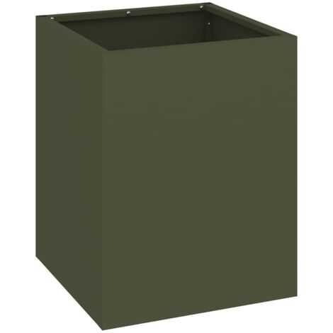 Jardinière  Cache-pot de jardin Vert olive 32 x 32 x 40 cm