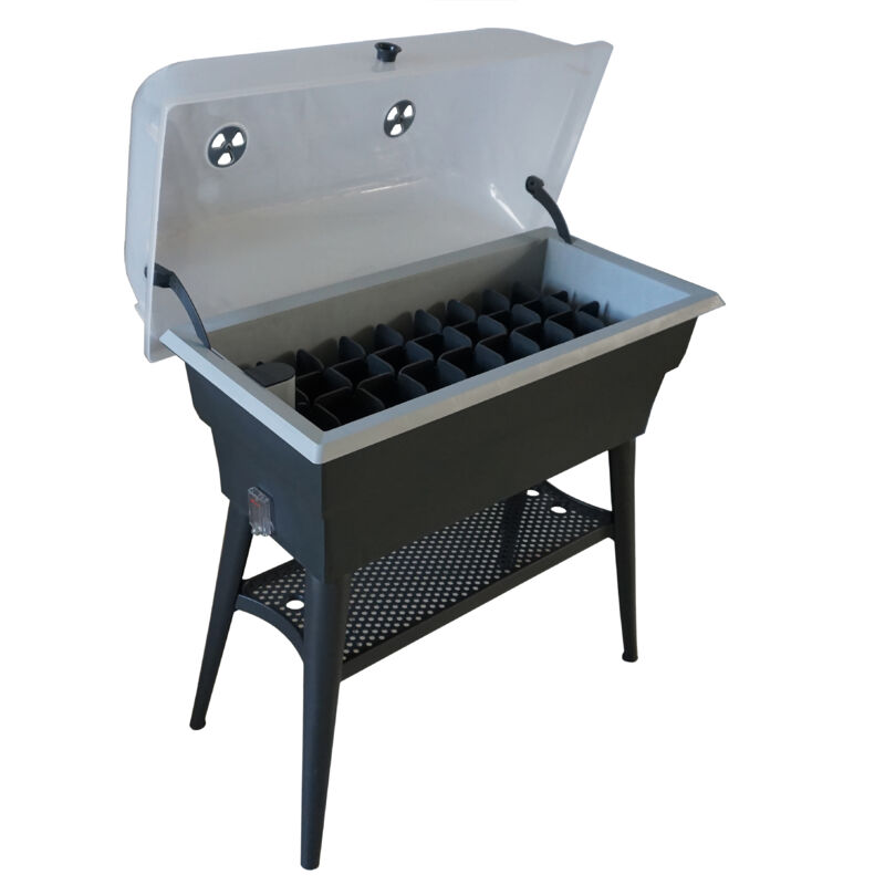 Mv Industrie - Jardinière Calipso combi 40 litres, Couleur Gris/Gris Souris