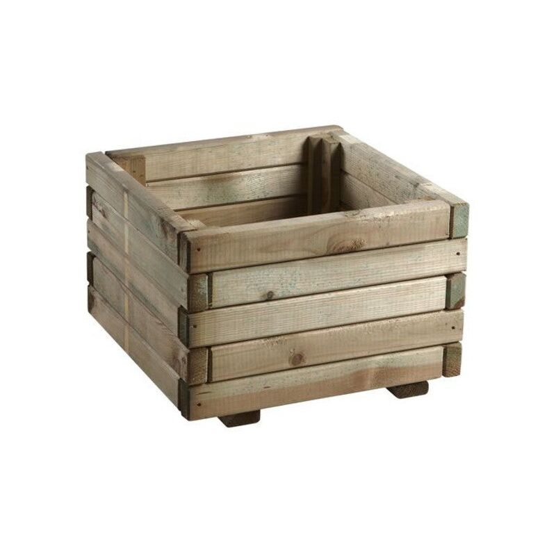 Bac a Fleur Pin Rustica 40X40Xh27Cm - Forest Style