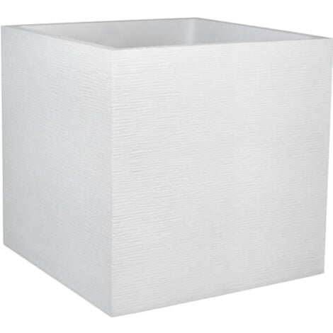 Jardinière carrée Graphit 49,5 x 49,5 x 49,5 cm - 57 L - Blanc cérusé