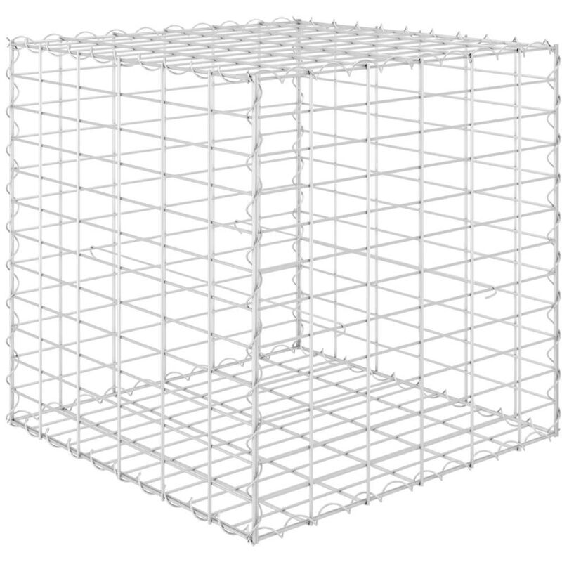 vidaXL Würfel-Gabionen-Hochbeet Stahldraht 60x60x60 cm