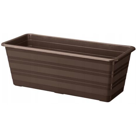 jardinière de balcon marron, pot de fleurs de 40 cm