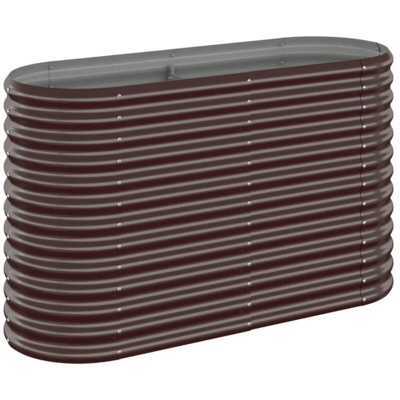 Vidaxl - Lit surélevé de jardin Acier enduit de poudre marron