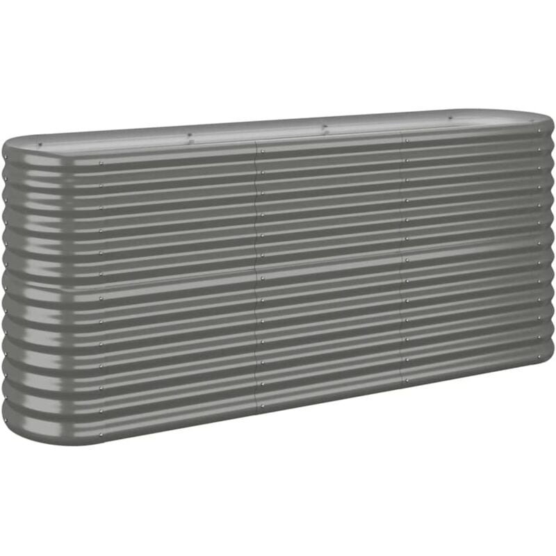 Vidaxl - Lit surélevé de jardin Acier enduit de poudre 152x40x68 cm gris