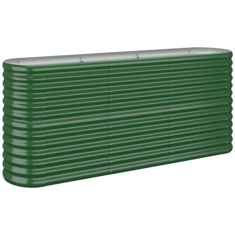Vidaxl - Lit surélevé de jardin Acier enduit de poudre 152x40x68 cm Vert