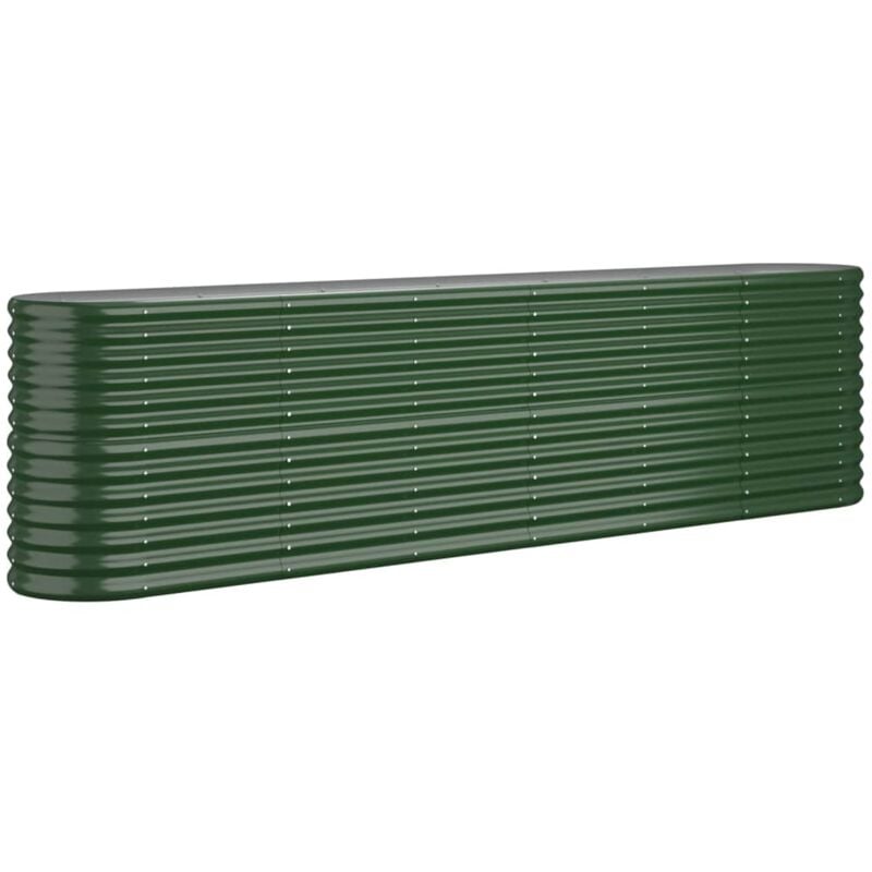 Vidaxl - Lit surélevé de jardin Acier enduit de poudre 260x40x68 cm Vert