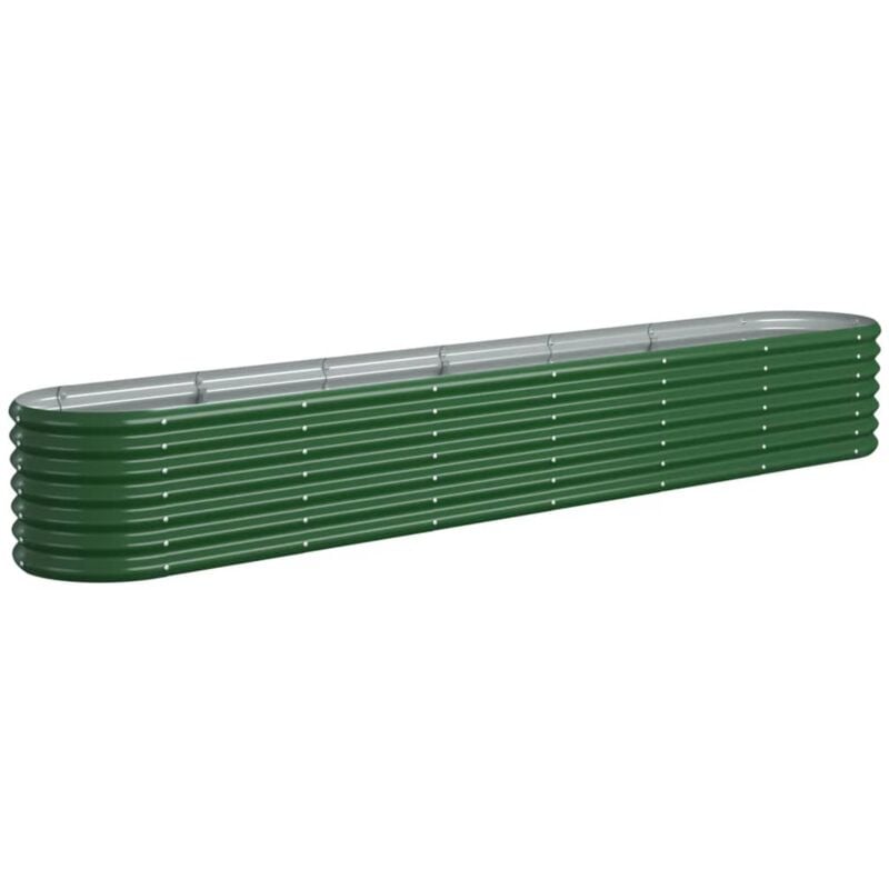 Vidaxl - Lit surélevé de jardin Acier enduit de poudre 260x40x36 cm Vert