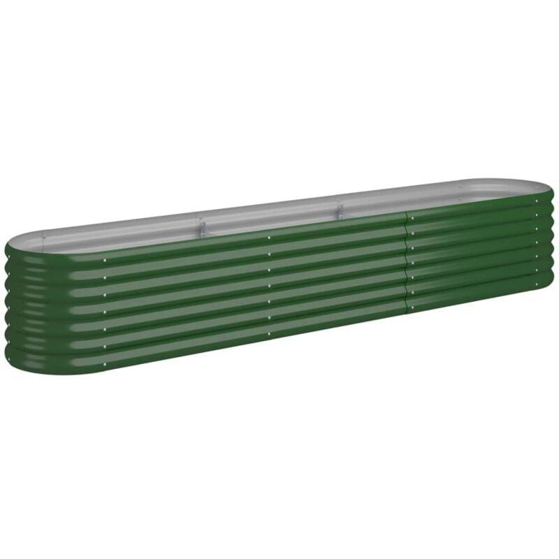 Vidaxl - Lit surélevé de jardin Acier enduit de poudre 224x40x36 cm Vert