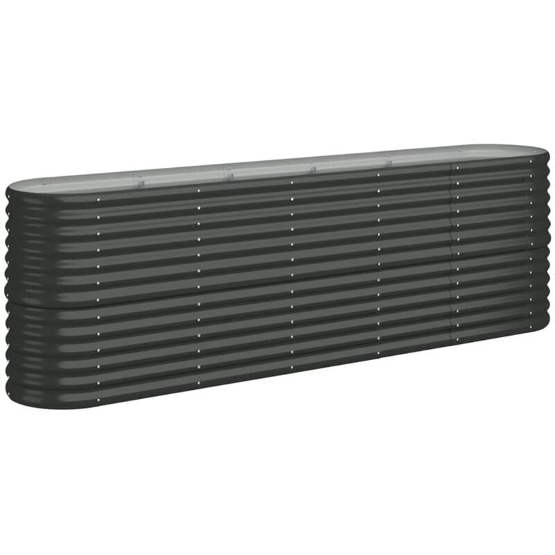 Vidaxl - Lit surélevé de jardin Acier enduit de poudre Anthracite