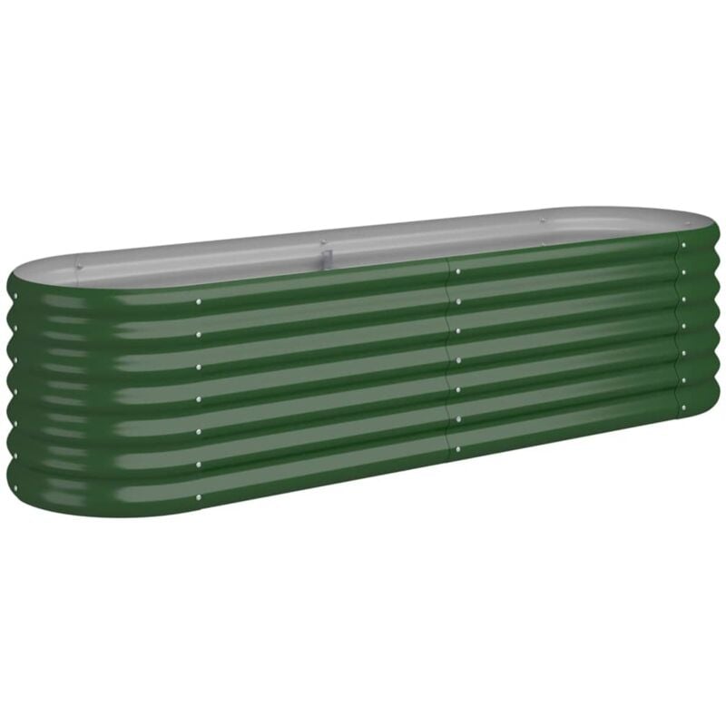 Vidaxl - Lit surélevé de jardin Acier enduit de poudre 152x40x36 cm Vert