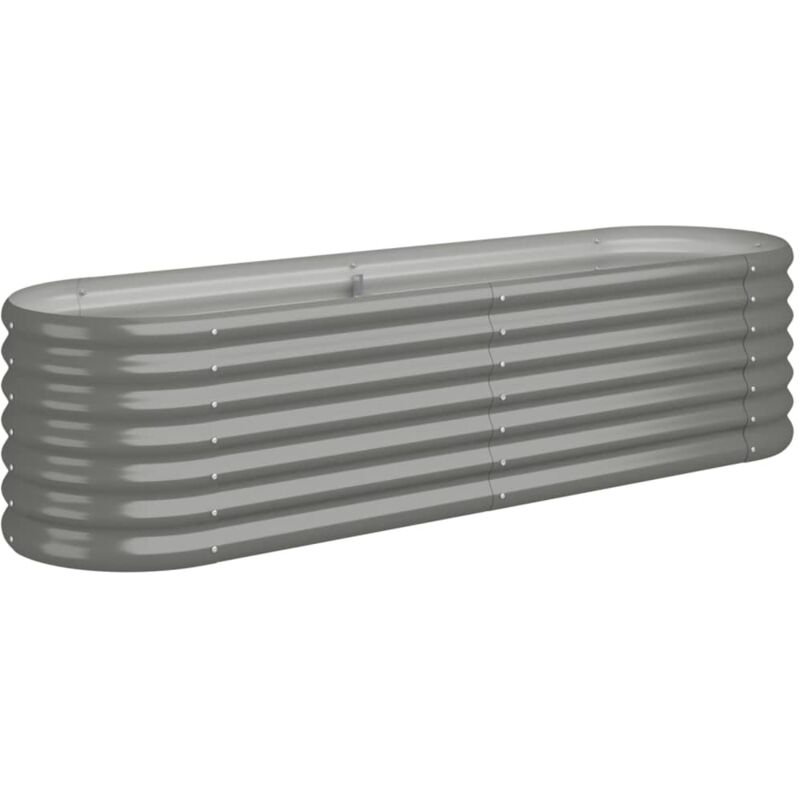 Vidaxl - Lit surélevé de jardin Acier enduit de poudre 152x40x36 cm gris