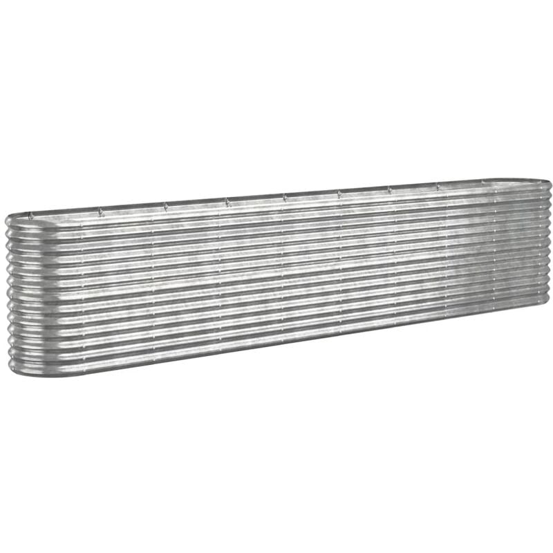 Vidaxl - Lit surélevé de jardin Acier enduit de poudre Argenté