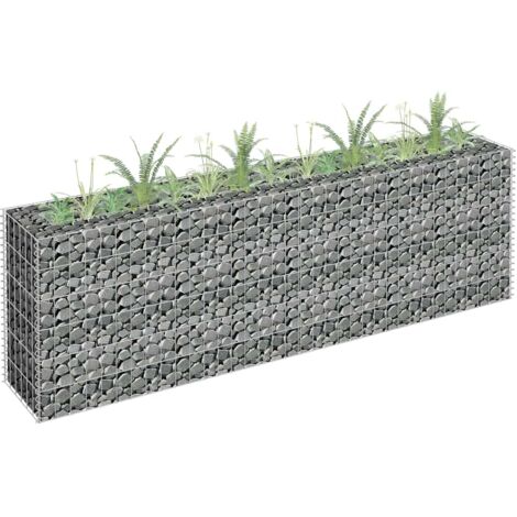 Jardinière de jardin - Balconnière à fleurs Lit surélevé à gabion Acier galvanisé 180x30x60 cm BV331886 - BonneVie