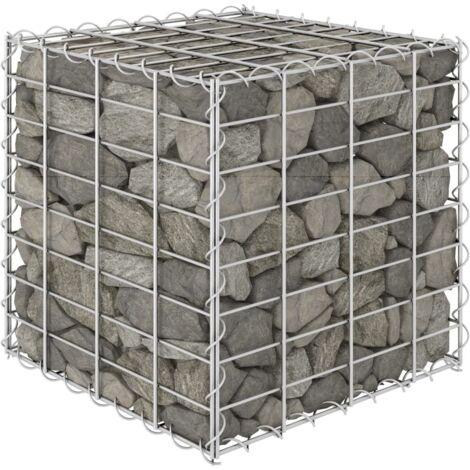 Jardinière de jardin - Balconnière à fleurs Lit surélevé cube à gabion Fil d'acier 40x40x40 cm BV857521 - BonneVie