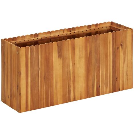 Jardinière de jardin - Balconnière à fleurs Lit surélevé de jardin 100x30x50 cm Bois massif d'acacia BV874801 - BonneVie