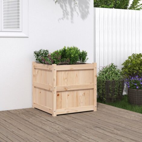 Composteur Jardin 90x90x90 Cm En Bois De Pin Imprégné - Compostage Aéré, Résistant Aux Intempéries, à Monter