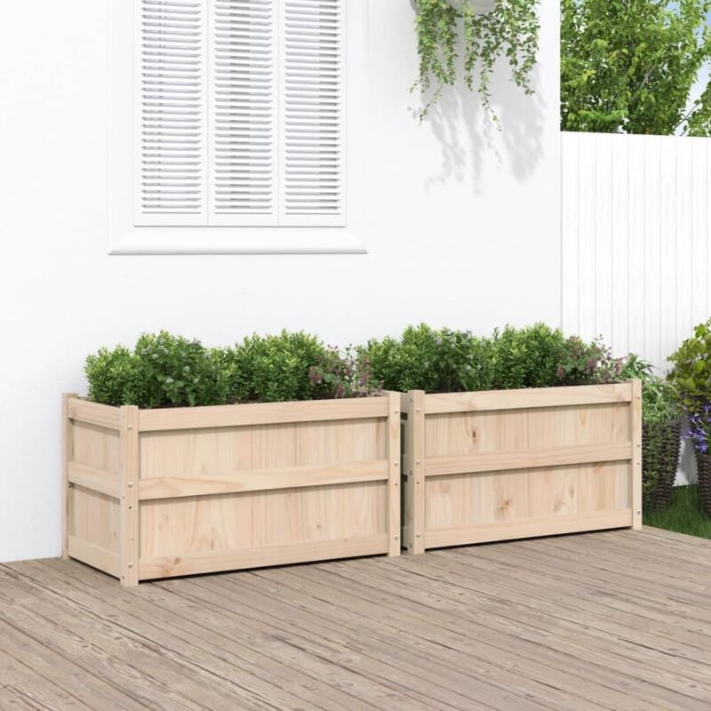Vidaxl - Jardinières 2 pcs bois de pin massif