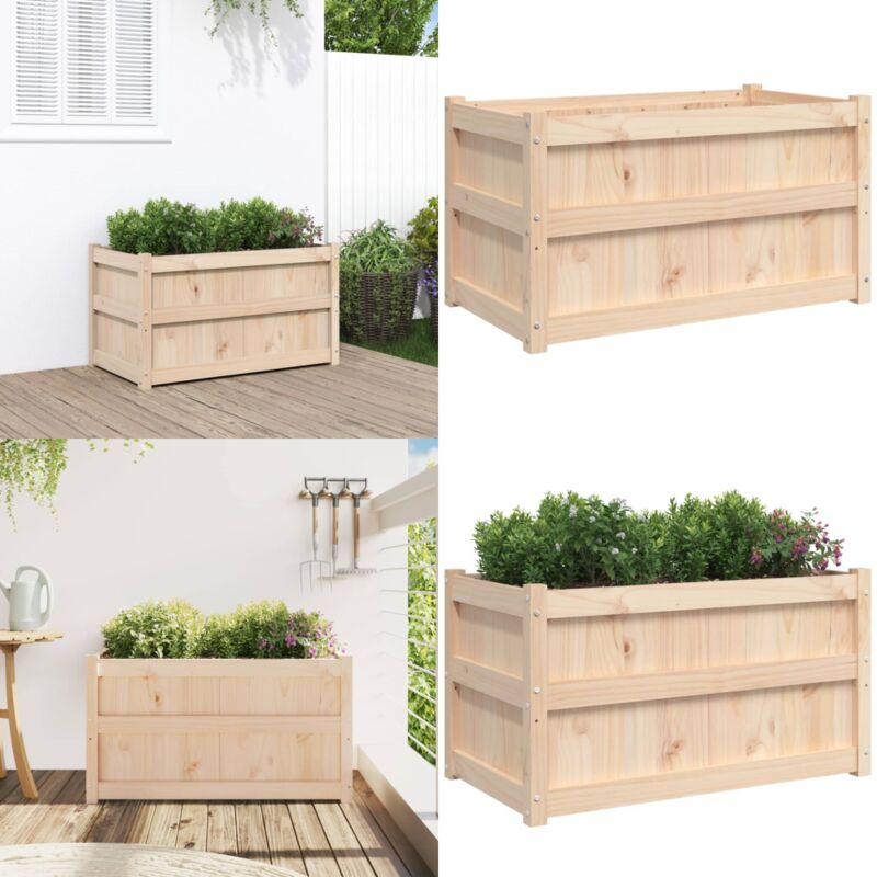 Jardinière d'extérieur 90x50x50 cm bois de pin massif - Jardiniered Exterieure - Pot De Fleurs Extérieur - Jardinière Bois - Bac À Fleurs - Déco