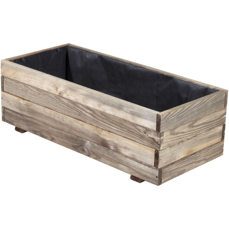 Jardinière en bois imprégné 90x40x30h cm