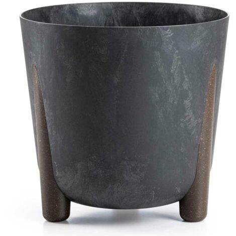 Jardinière en mousse en béton noir recyclé