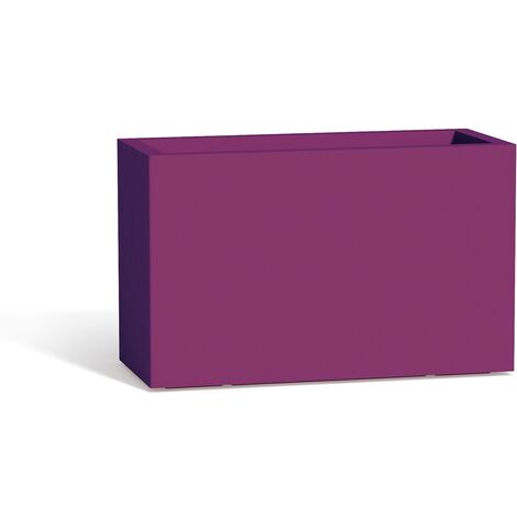 Jardinière en polyéthylène 80x35 cm – Hauteur 50 cm – Couleur violet – Résistante aux chocs et intempéries – Facile à nettoyer – Monacis