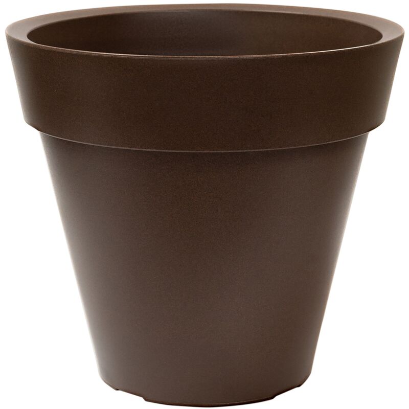 WellHome pot de fleur en polyéthylène par rotomoulage couleur bronze 35X30 cm