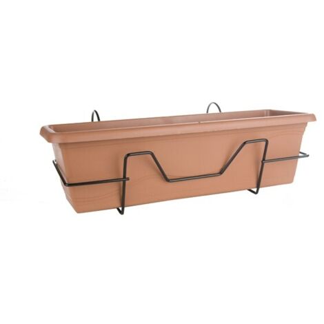JARDINIÈRE EN TERRE CUITE + SUPPORT - 60 CM