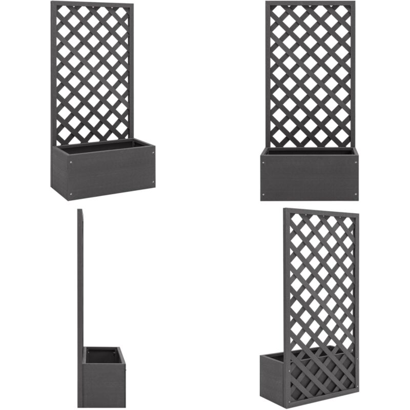 Jardinière en treillis 65x30x135 cm WPC - Jardinierre En Treillis - Jardinière Extérieure - Pot De Fleurs - Plante Grimpante - Décoration Jardin