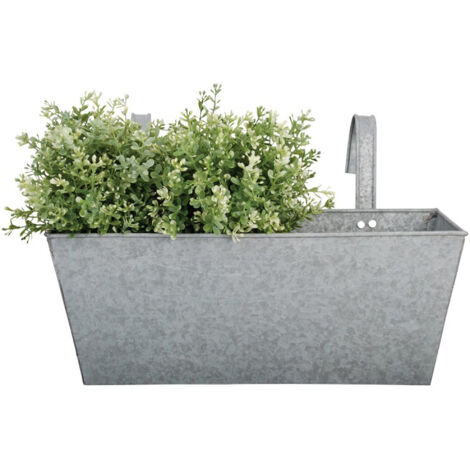 Jardinière en zinc à suspendre Gris
