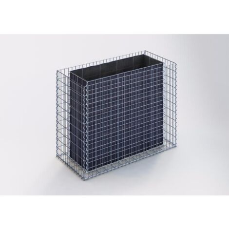 Jardinière Gabion 130 x 100 x 60 cm - Mailles Rectangulaires 5 x 10 cm - GabionDeco® - Made in Germany