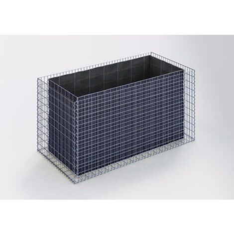 Jardinière Gabion 200 x 100 x 100 cm - Mailles Rectangulaires 5 x 10 cm - GabionDeco® - Made in Germany