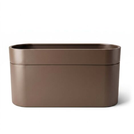 Jardinière grande taille d'extérieur INFINITY LINE 120x40x60cm taupe, fait main en métal, résistant au gel