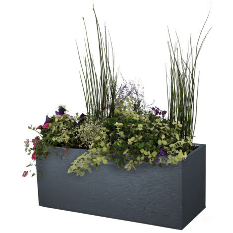 Jardinière GRAPHIT 97,6 L - Gris anthracite - EDA