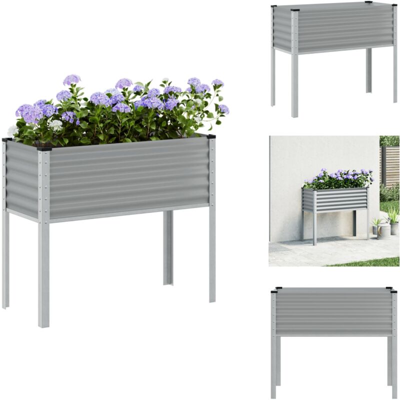 Vidaxl - Jardinière gris 100x41x90 cm acier - Jardinière - Jardinières - Jardinière D'extérieur - Jardinière De Terrasse