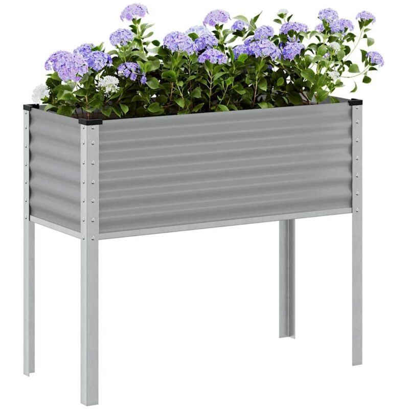 Jardinière gris 100x41x90 cm acier - Vidaxl