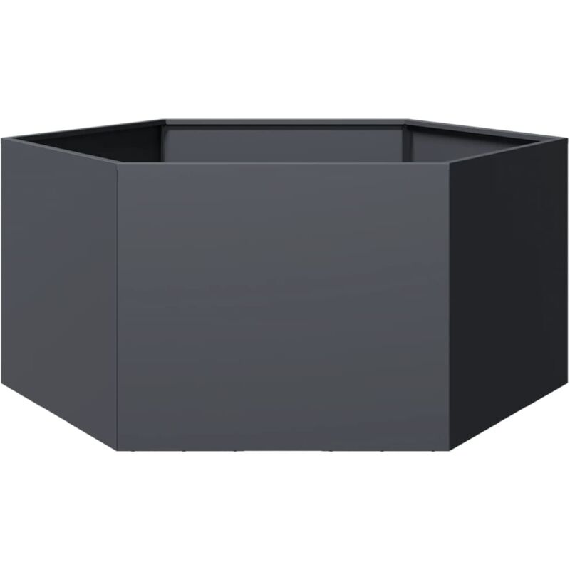 Vidaxl - Jardinière anthracite hexagone 104x90x45 cm acier