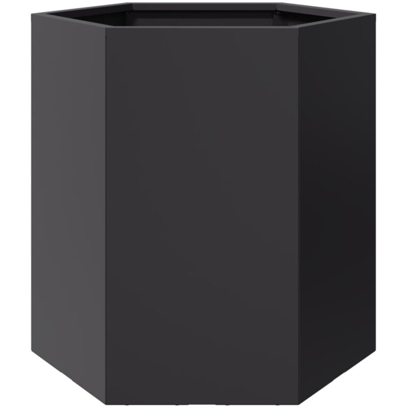 Vidaxl - Jardinière noir hexagone 46x40x45 cm acier