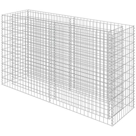 Jardinière  Lit surélevé à gabion Acier galvanisé 180x50x100 cm
