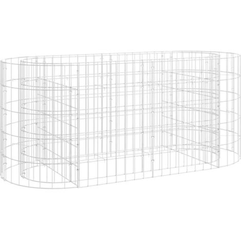 Jardinière  Lit surélevé à gabion Fer galvanisé 120x50x50 cm