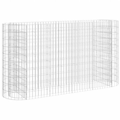 Jardinière  Lit surélevé à gabion Fer galvanisé 190x50x100 cm