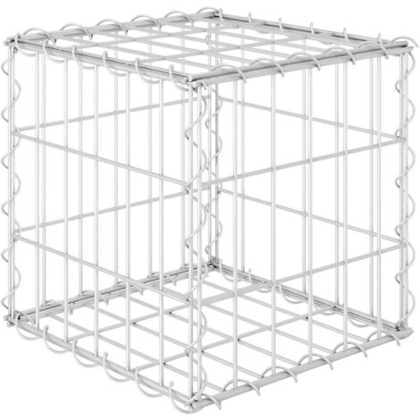 Jardinière  Lit surélevé cube à gabion Fil d'acier 30x30x30 cm