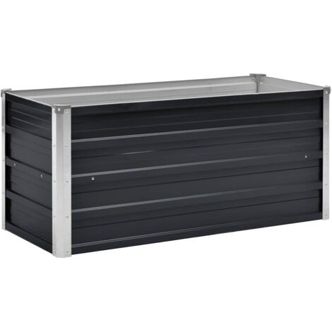 Jardinière  Lit surélevé de jardin Anthracite 100x40x45 cm Acier galvanisé