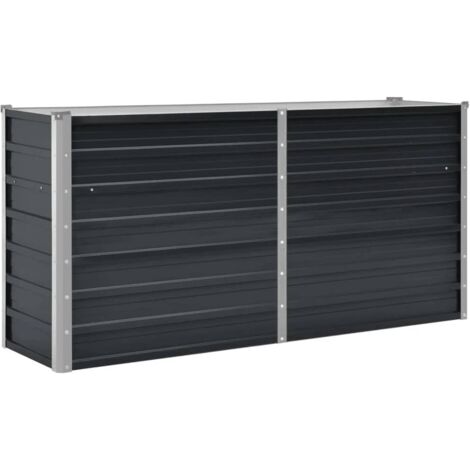 Jardinière  Lit surélevé de jardin Anthracite 160x40x77 cm Acier galvanisé